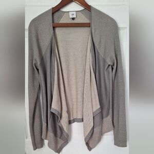 Cabi cardigan, size medium light gray and beige new without tags